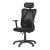 Fekete Hálós Irodai Szék, Szinkron Mechanikával. KA-R215 BK