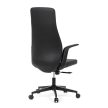 Fekete Ekobőr Irodai Főnöki Szék, Hinta Mechanikával. KA-T8325 BK