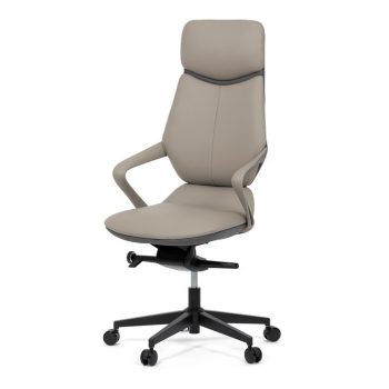   Szürke Ekobőr Irodai Főnöki Szék, Hinta Mechanikával. KA-T8426 GREY