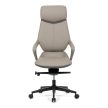 Grey Faux Leather Executive Office Chair with Rocking Mechanism KA-T8426