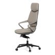Grey Faux Leather Executive Office Chair with Rocking Mechanism KA-T8426