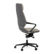 Grey Faux Leather Executive Office Chair with Rocking Mechanism KA-T8426