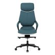 Kék Ekobőr Irodai Főnöki Szék, Hinta Mechanikával. KA-T8426 GRN