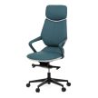 Kék Ekobőr Irodai Főnöki Szék, Hinta Mechanikával. KA-T8426 GRN