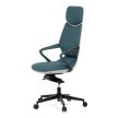 Kék Ekobőr Irodai Főnöki Szék, Hinta Mechanikával. KA-T8426 GRN