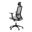 Szürke hálós irodai szék szinkronmechanikával. KA-V3329 GREY