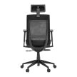 Fekete Hálós Irodai Szék, Szinkron Mechanikával. KA-W002 BK
