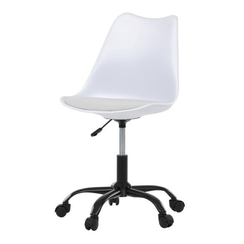 Fehér Műanyag Irodai Szék, Magasságállítással. KA-X7055 WT