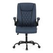Kék ökobőr irodai szék hintamechanikával. KA-Y344 BLUE