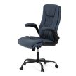 Kék ökobőr irodai szék hintamechanikával. KA-Y344 BLUE