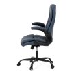 Kék ökobőr irodai szék hintamechanikával. KA-Y344 BLUE