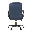 Kék ökobőr irodai szék hintamechanikával. KA-Y344 BLUE