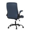 Kék ökobőr irodai szék hintamechanikával. KA-Y344 BLUE