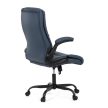 Kék ökobőr irodai szék hintamechanikával. KA-Y344 BLUE