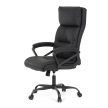 Irodai szék hintamechanikával, fekete műbőr kárpittal. KA-Y346 BK