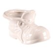 Kerámia csizma virágtartó, fehér