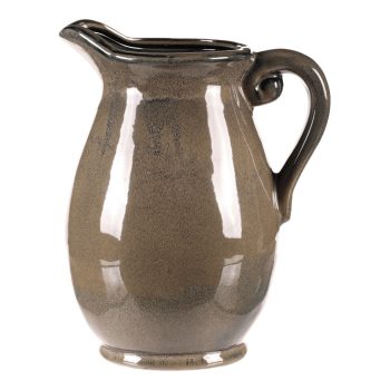 Kerámia váza kancsó formájú, nagy, szürke