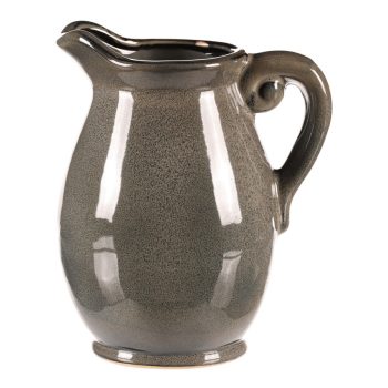 Kerámia váza kancsó formájú, közepes, szürke