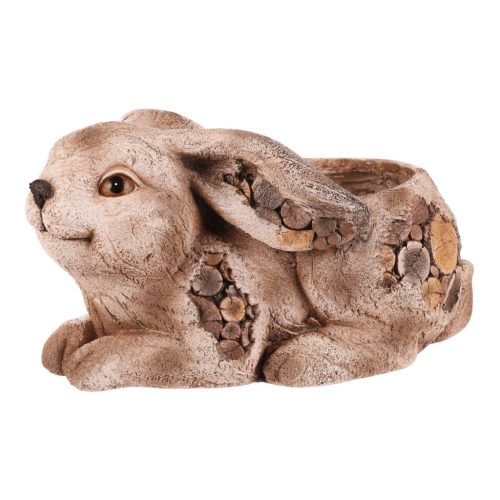 Nyúl virágtartó, magnézium, fa dekor