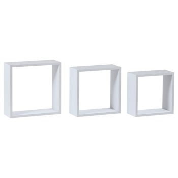 Fali polc fehér színben, mdf, P-008 WT2