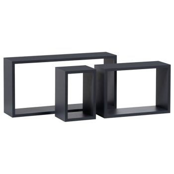 P-009 Lebegő polc Szett Matt Szürke Színben