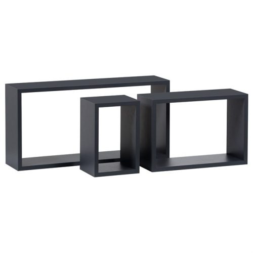 P-009 Lebegő polc Szett Matt Szürke Színben