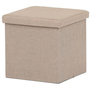Storage Ottoman Beige Fabric TAB-461