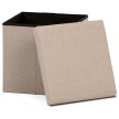 Tárolós Puff, Bézs Szövet. TAB-461 CRM2