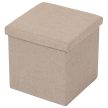 Tárolós Puff, Bézs Szövet. TAB-461 CRM2