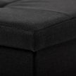 Tárolós Puff, Fekete Szövet. TAB-462 BK2
