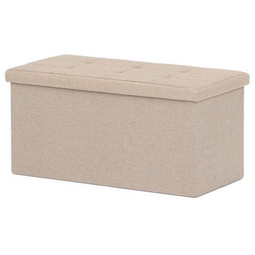 Tárolós Puff, Bézs Szövet. TAB-462 CRM2