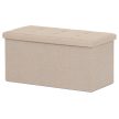 Tárolós Puff, Bézs Szövet. TAB-462 CRM2