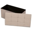 Tárolós Puff, Bézs Szövet. TAB-462 CRM2