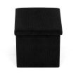 Fekete Kordbársony Tárolós Puff. TAB-471 BK6