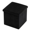 Fekete Kordbársony Tárolós Puff. TAB-471 BK6