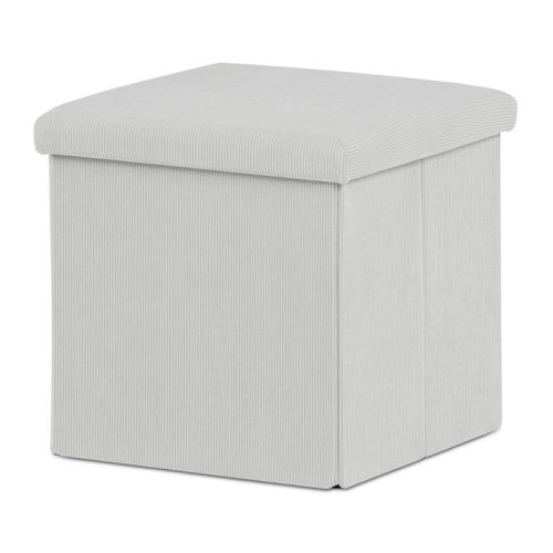 Corduroy storage pouf in cream color - TAB-471 CRM6