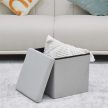 Corduroy storage pouf in cream color - TAB-471 CRM6