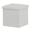 Corduroy storage pouf in cream color - TAB-471 CRM6