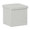 Corduroy storage pouf in cream color - TAB-471 CRM6
