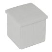 Corduroy storage pouf in cream color - TAB-471 CRM6