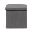 Szürke Kordbársony Tárolós Puff. TAB-471 GREY6