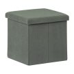 Zöld Kordbársony Tárolós Puff. TAB-471 GRN6