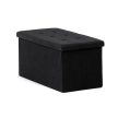 Fekete kordbársony Tárolós Puff. TAB-472 BK6