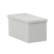 Corduroy storage pouf in cream color - TAB-472 CRM6
