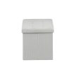 Corduroy storage pouf in cream color - TAB-472 CRM6