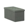 Zöld Kordbársony Tárolós Puff. TAB-472 GRN6