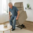 Elektromos Fekvőfotel, Bézs Szövet. TV-1171 CAP2