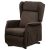 Electric Recliner Armchair Brown Fabric TV-1190 BR2