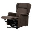 Electric Recliner Armchair Brown Fabric TV-1190 BR2