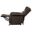 Electric Recliner Armchair Brown Fabric TV-1190 BR2